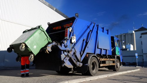Front view of a house clearance team beginning a clearance task