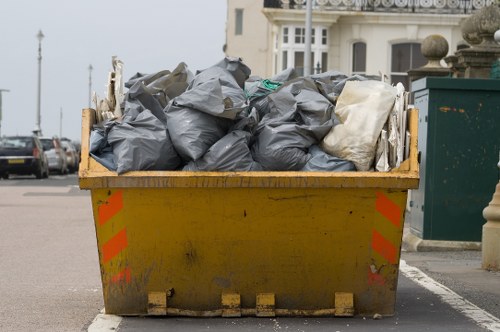 Business waste being collected in Muswellhill